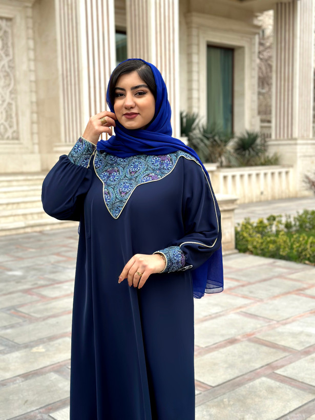 عبای فری سایز کرپ الیزه پریا