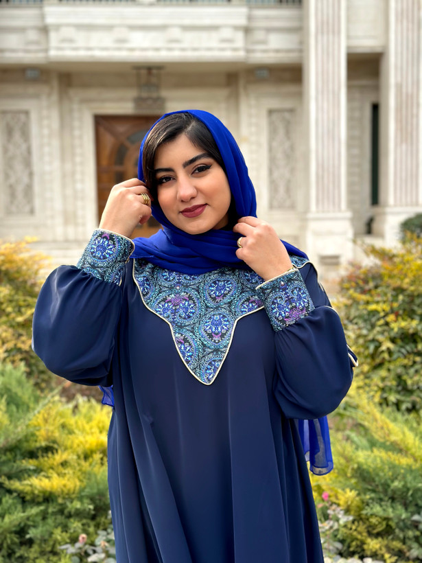 عبای فری سایز کرپ الیزه پریا