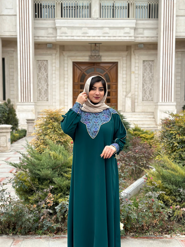 عبای فری سایز کرپ الیزه پریا